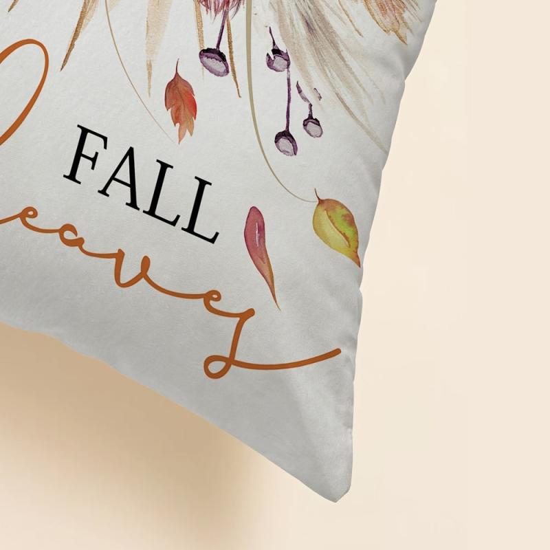 Autumn Throw Pillow Covers Pumpkin Wheat Sunflower Jar Thanksgiving Pillow