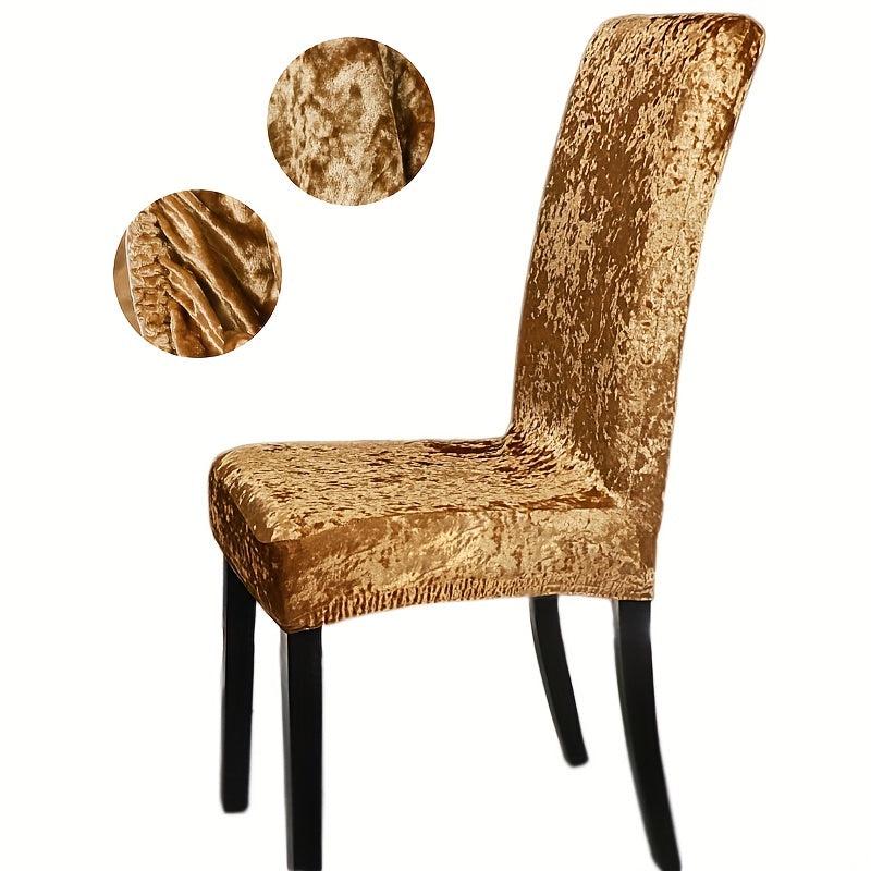 Velvet Dining Chair Slipcover Stretch Spandex Elastic Chair Slipcover