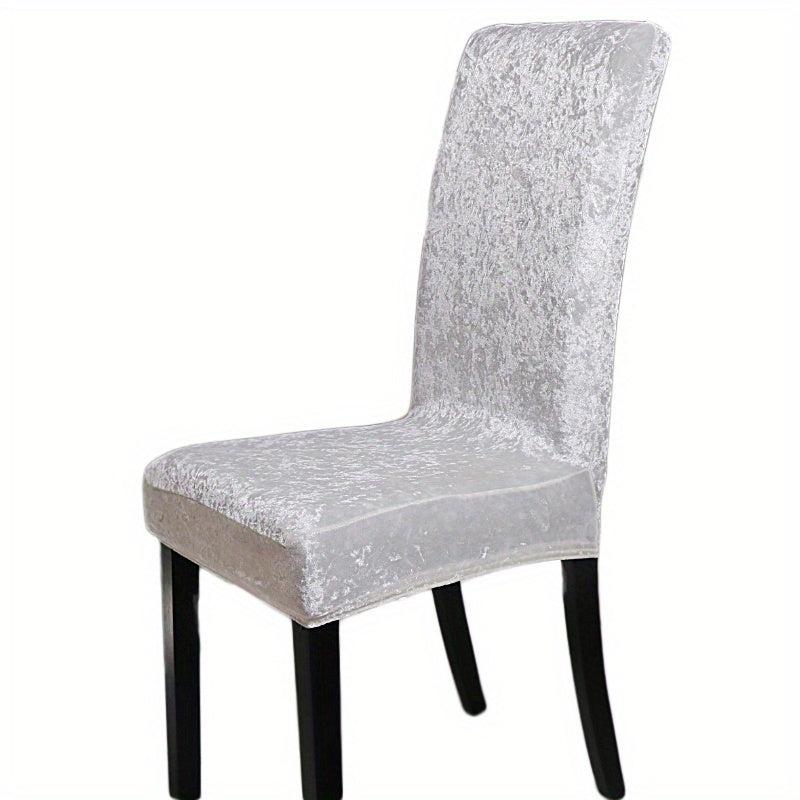 Velvet Dining Chair Slipcover Stretch Spandex Elastic Chair Slipcover