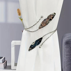 Leaf Metal Pattern Curtain Tieback for Home Bathroom