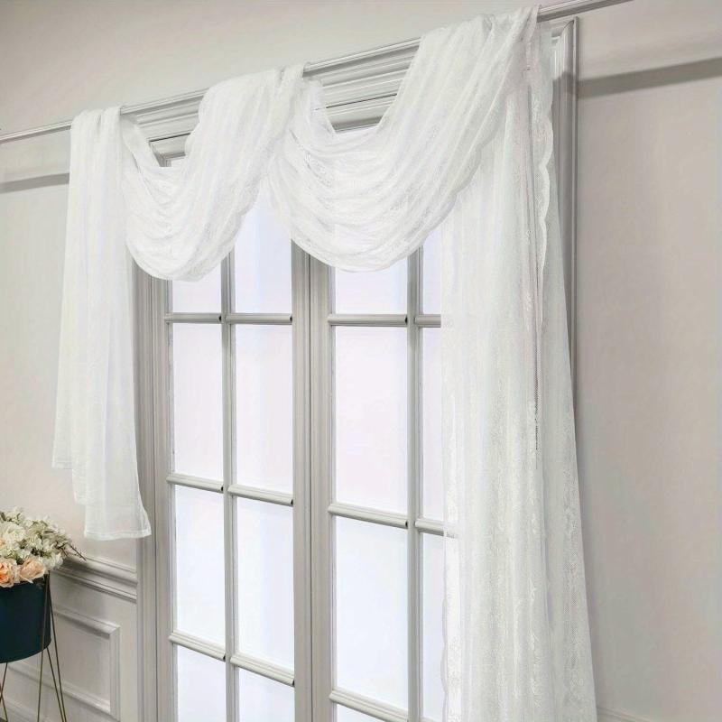 Lace Valance Curtain Head Outdoor Gazebo Wedding Party French Romantic