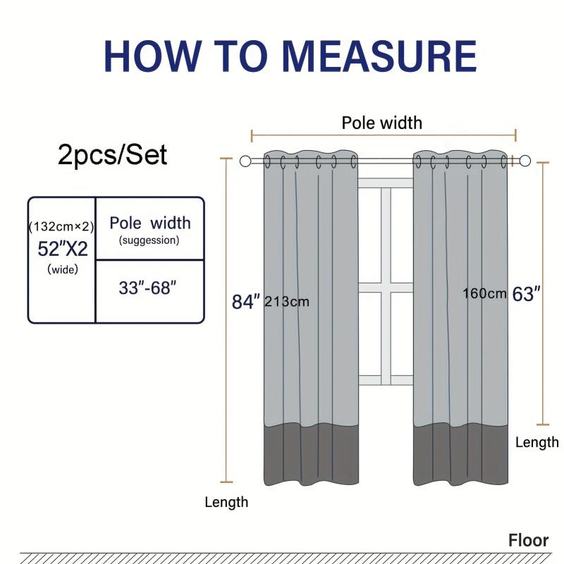 Stylish 2pcs Solid Curtain Voile Draperies