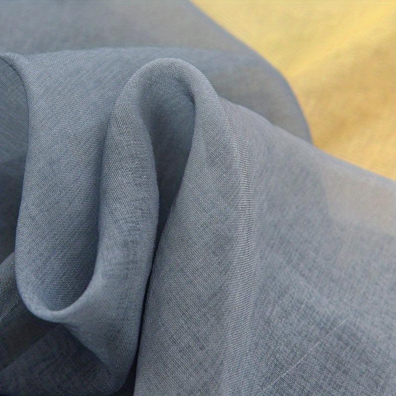 Yellow Grey Gradient Tulle Sheer Voile Rod Type Curtain