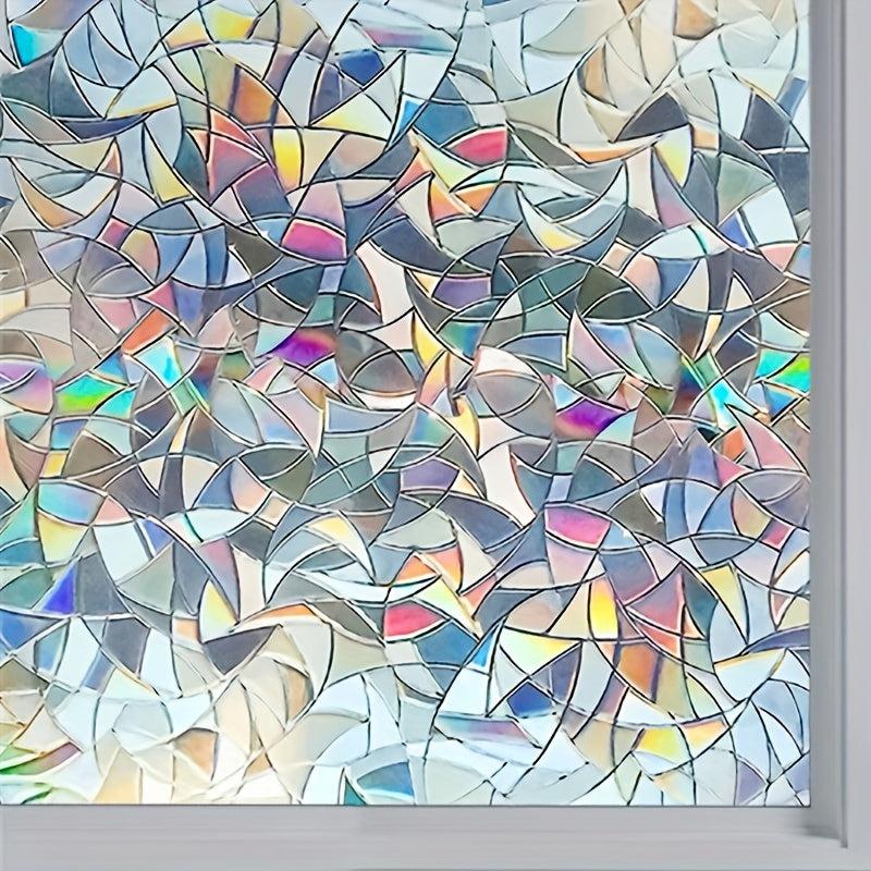 Rainbow Privacy Window Film Stained Glass Sticker Anti UV Sun Blocker