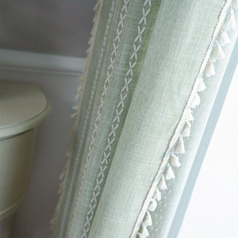 American Bohemian Curtain Cotton Linen Knitted Jacquard Curtain