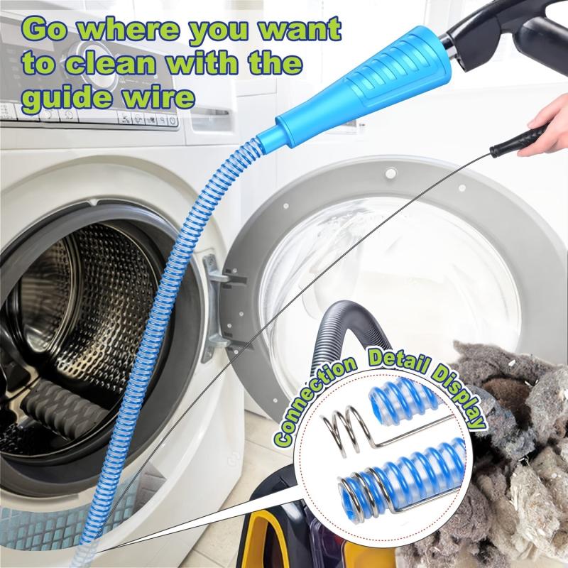 Dryer Vent Cleaning Kit Vacuum Attachment Flexible Lint Brush Remover