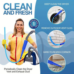 Dryer Vent Cleaner Kit - Power Washer & Vacuum Attachment