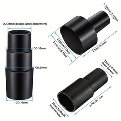 3pcs Universal Vacuum Cleaner Adapter Set, Fits Brush Sizes 2 1/2 t
