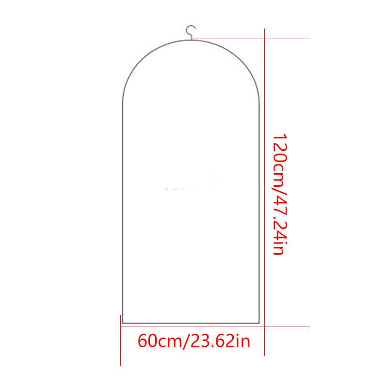 5pcs Clothes Storage Dust Cover Hanging Clothes Bag Thickened Breathable