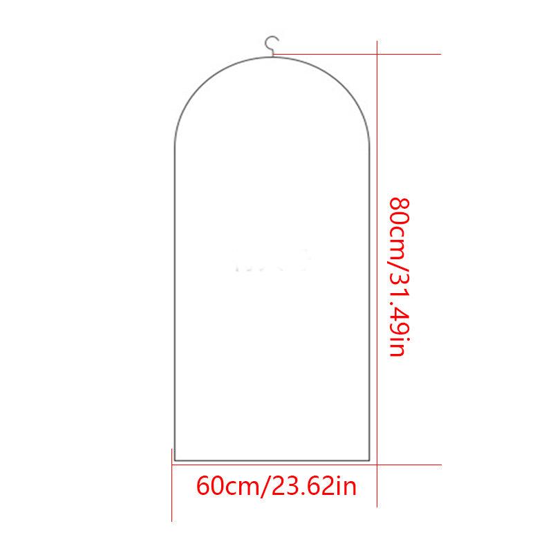 5pcs Clothes Storage Dust Cover Hanging Clothes Bag Thickened Breathable