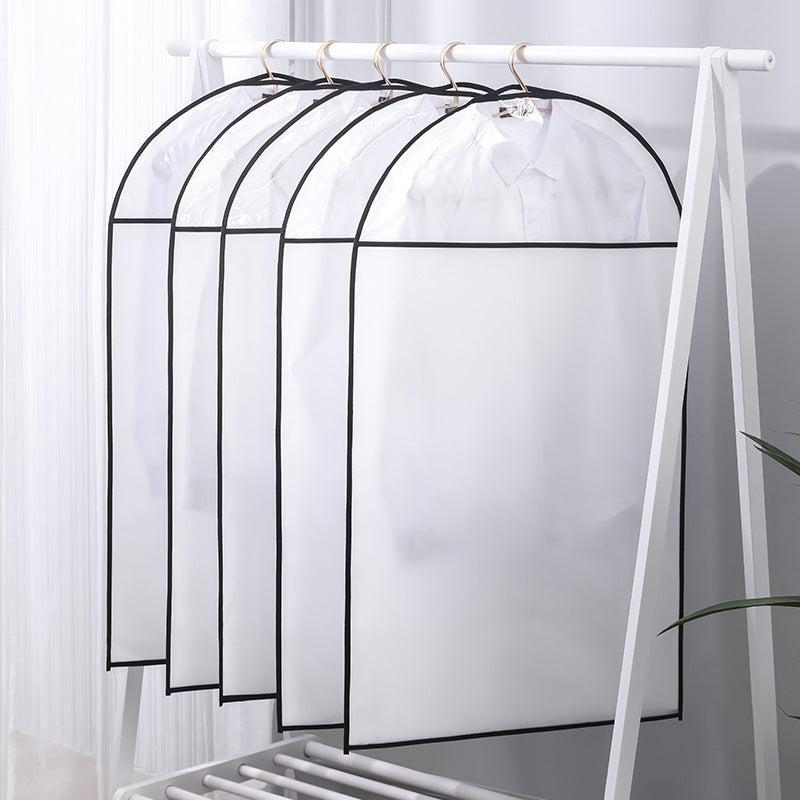 5pcs Clothes Storage Dust Cover Hanging Clothes Bag Thickened Breathable