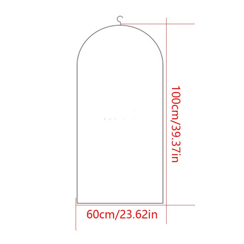 5pcs Clothes Storage Dust Cover Hanging Clothes Bag Thickened Breathable