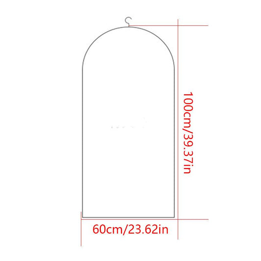 5pcs Clothes Storage Dust Cover Hanging Clothes Bag Thickened Breathable