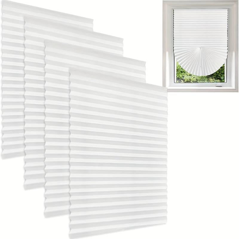 1pc Pleated Fabric Shades No Tools Temporary Window Blinds