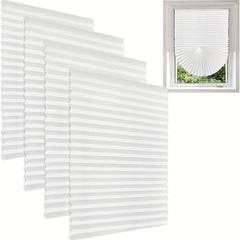1pc Pleated Fabric Shades No Tools Temporary Window Blinds