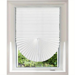 1pc Pleated Fabric Shades No Tools Temporary Window Blinds