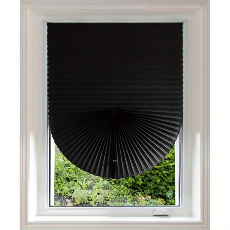 1pc Pleated Fabric Shades No Tools Temporary Window Blinds