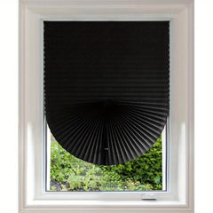 1pc Pleated Fabric Shades No Tools Temporary Window Blinds