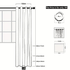 Modern Blackout Curtain with Branch and Leaf Print Grommet Top