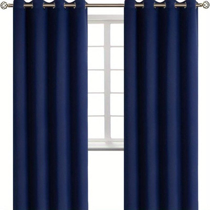 Blackout Curtains 52x84inch Navy