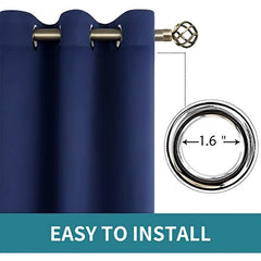 Blackout Curtains 52x84inch Navy