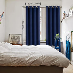 Blackout Curtains 52x84inch Navy