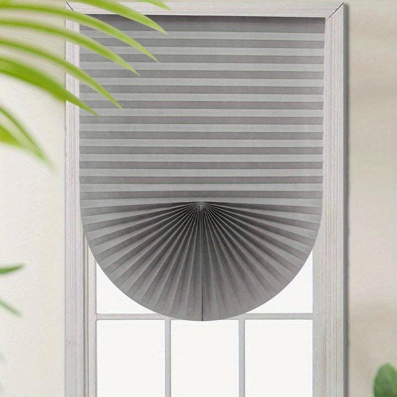 Blackout Door Curtain Pleated Sunshade for Privacy and Light Control
