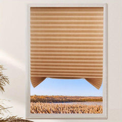 Blackout Door Curtain Pleated Sunshade for Privacy and Light Control