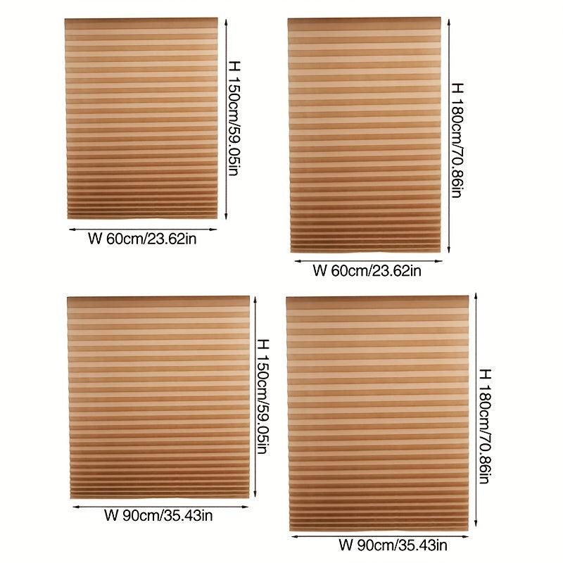 Blackout Door Curtain Pleated Sunshade for Privacy and Light Control