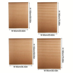 Blackout Door Curtain Pleated Sunshade for Privacy and Light Control