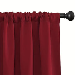 Thermal Insulated Blackout Curtains - Rod Pocket Window Drapes