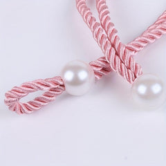 2pcs Faux Pearl Curtain Tieback Bandage, for Living Room Bedroom Decor
