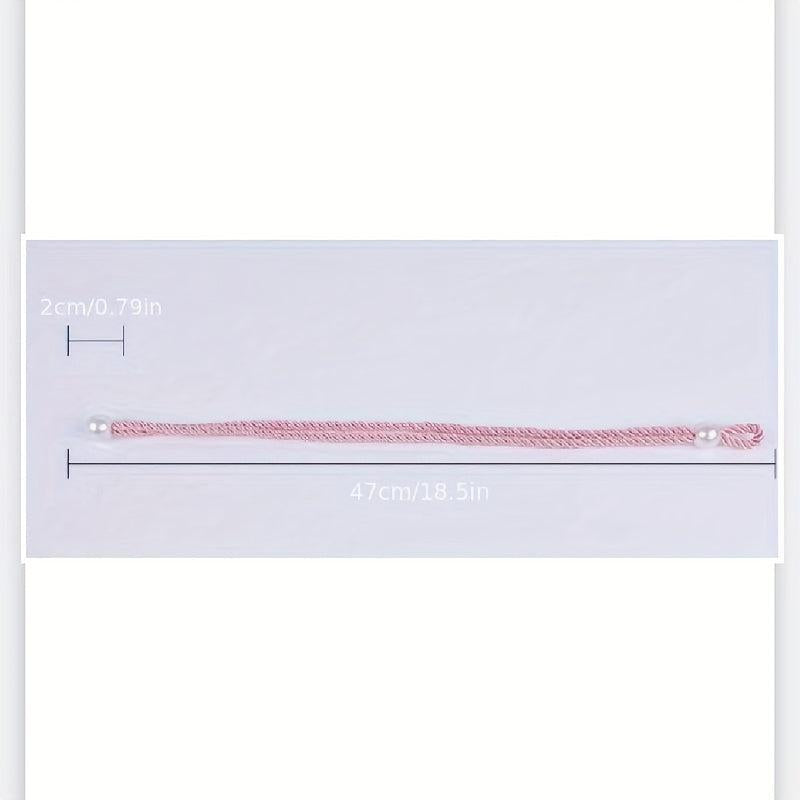 2pcs Faux Pearl Curtain Tieback Bandage, for Living Room Bedroom Decor