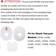 3pcs HEPA Filter Cartridge for Shark HV300 310 Handheld Vacuum Cleaner