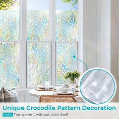 Privacy Window Film Stained Glass Decor Static Non Adhesive
