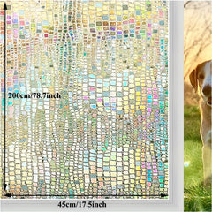 Privacy Window Film Stained Glass Decor Static Non Adhesive