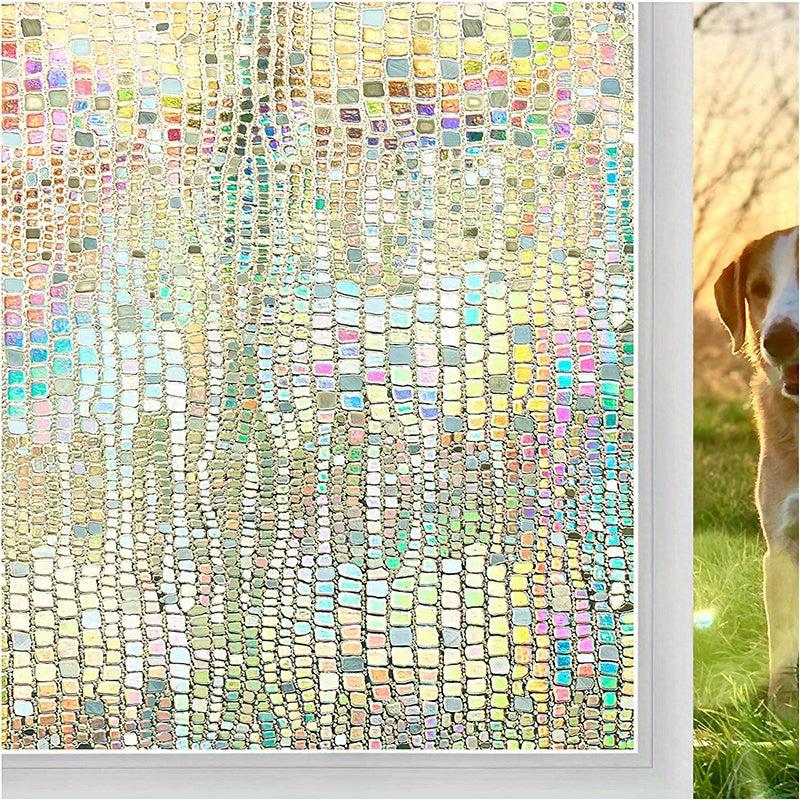 Privacy Window Film Stained Glass Decor Static Non Adhesive