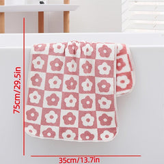 Plum Flower Pattern Hand Towel Soft Face Towel Green Yellow