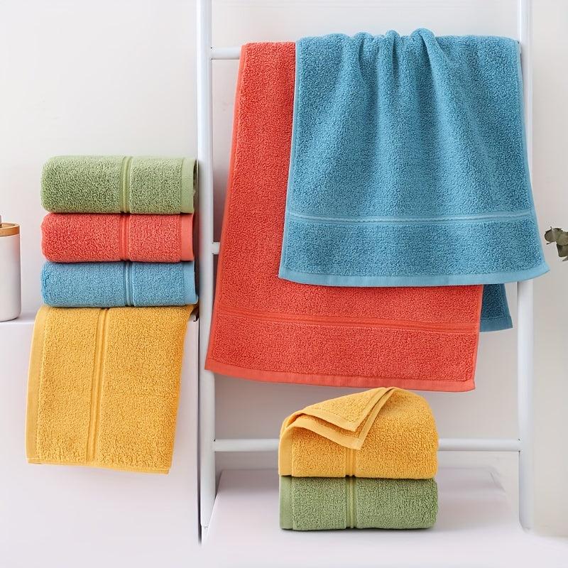 4pcs Solid Cotton Hand Towels Set Ultra Soft Absorbent for Bathroom Gym Shower