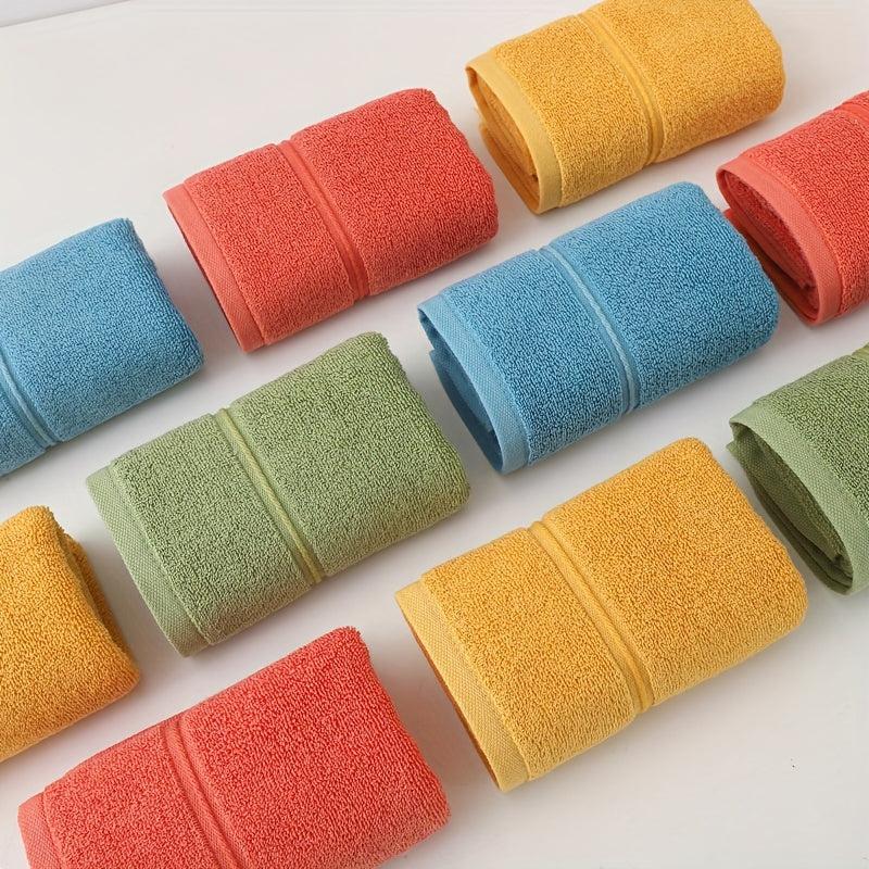 4pcs Solid Cotton Hand Towels Set Ultra Soft Absorbent for Bathroom Gym Shower