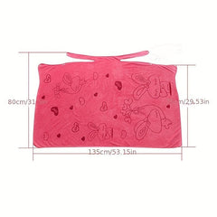 Rabbit Pattern Women's Towel Wrap Bathrobe Quick Drying Spa Wrap Towel