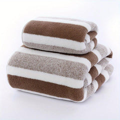 2pcs Coral Velvet Towel Set Quick Drying Soft Towel Bath Towel