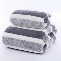 2pcs Coral Velvet Towel Set Quick Drying Soft Towel Bath Towel