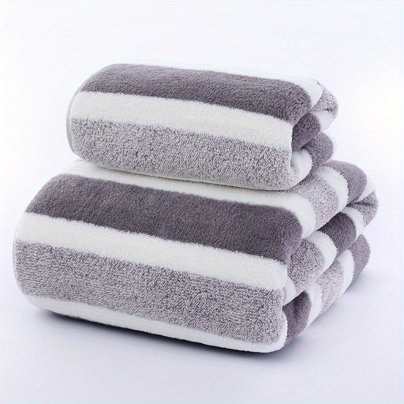 2pcs Coral Velvet Towel Set Quick Drying Soft Towel Bath Towel