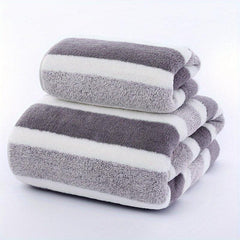 2pcs Coral Velvet Towel Set Quick Drying Soft Towel Bath Towel