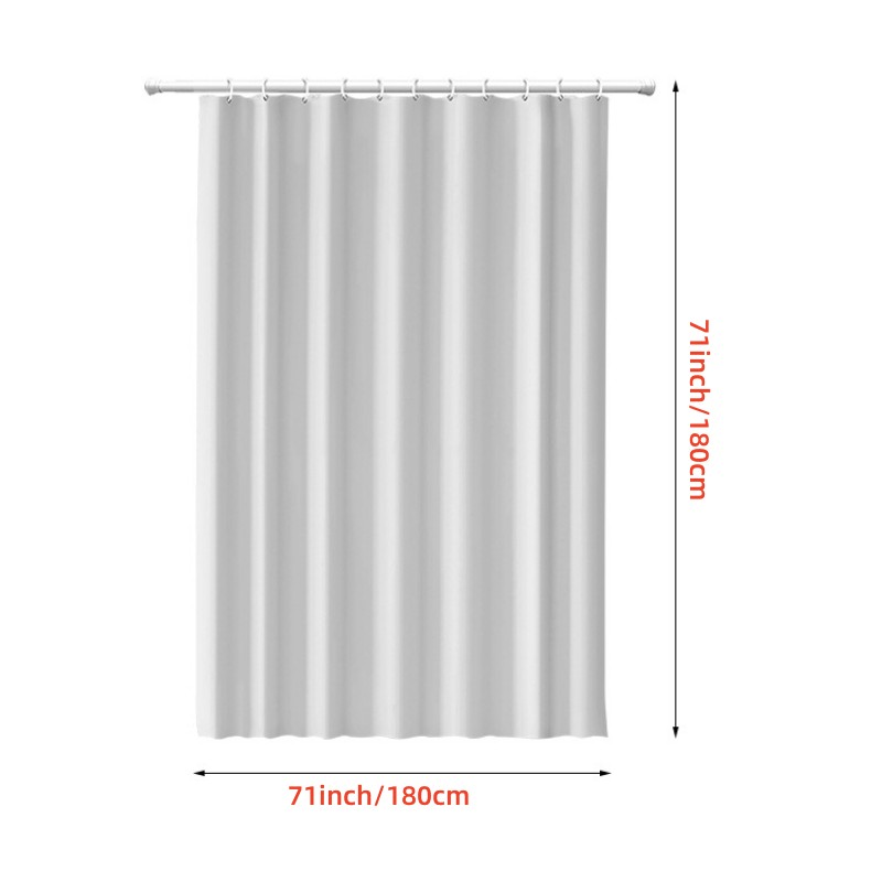 Waterproof Shower Curtain with 12 Hooks for Home Bathroom Decor