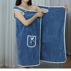 Coral Velvet Spa Wrap Towel with Thick Straps for Women
