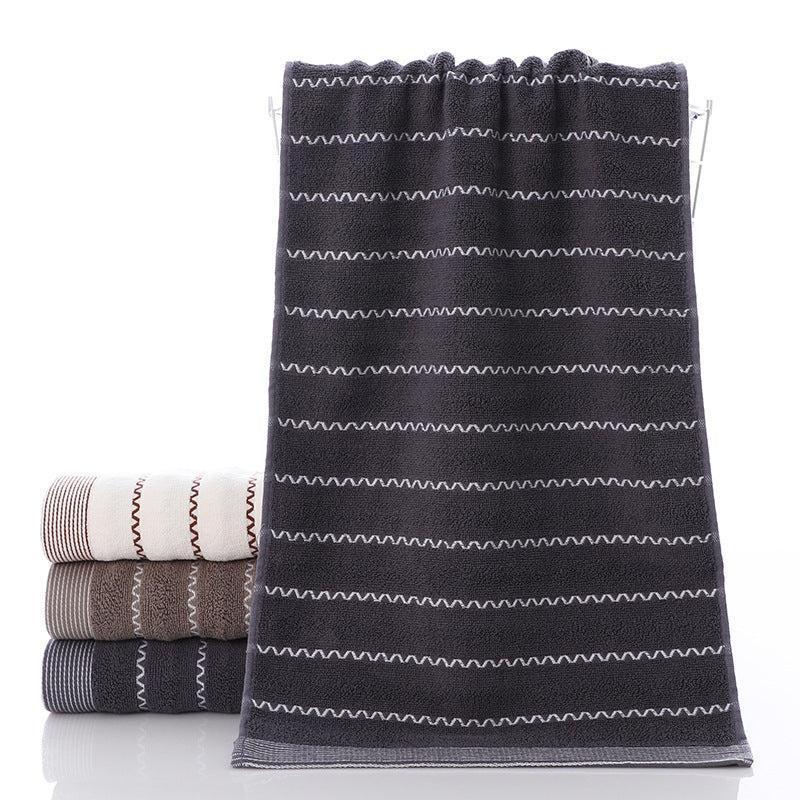 3pcs Dark Striped Adult Face Towel Bathroom Essential