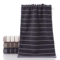 3pcs Dark Striped Adult Face Towel Bathroom Essential