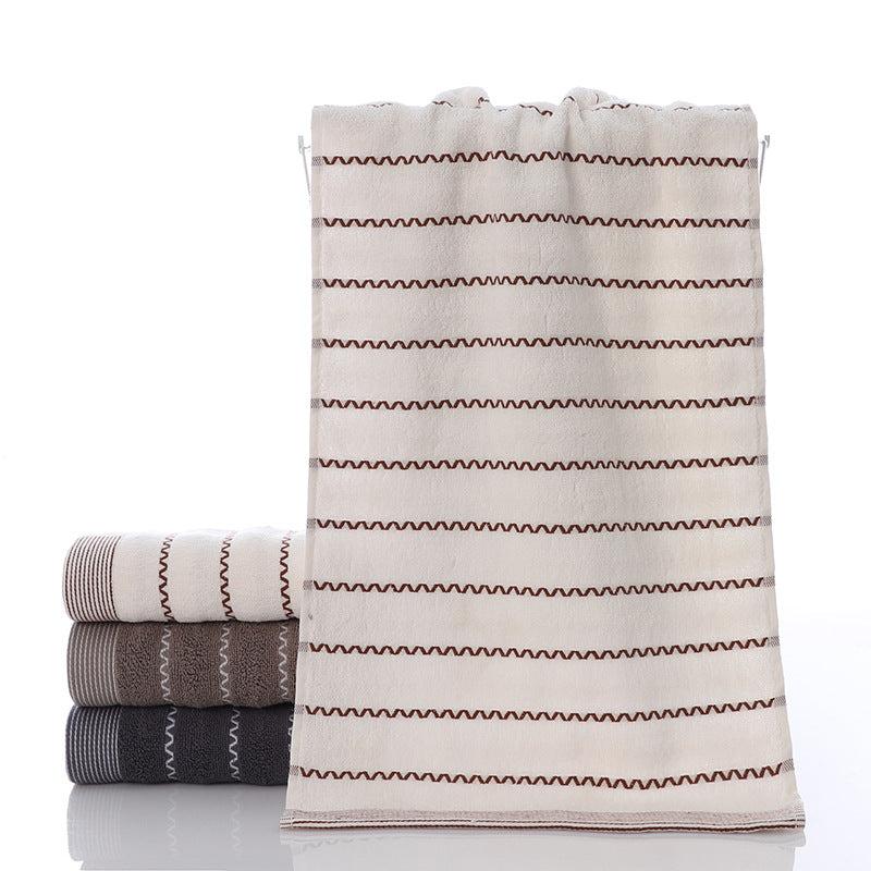3pcs Dark Striped Adult Face Towel Bathroom Essential